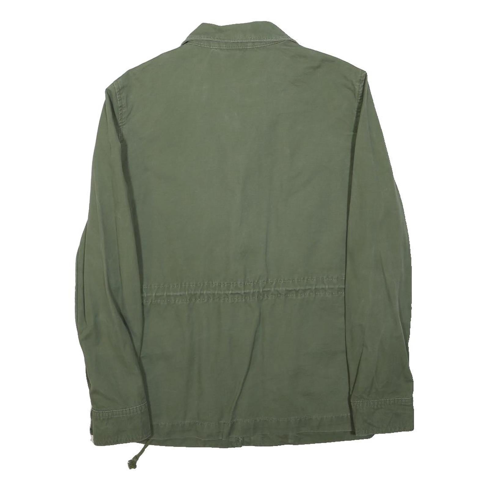 LEVI'S Womens Green Cotton Blend Jacket XS Plain Zip Casual Lightweight