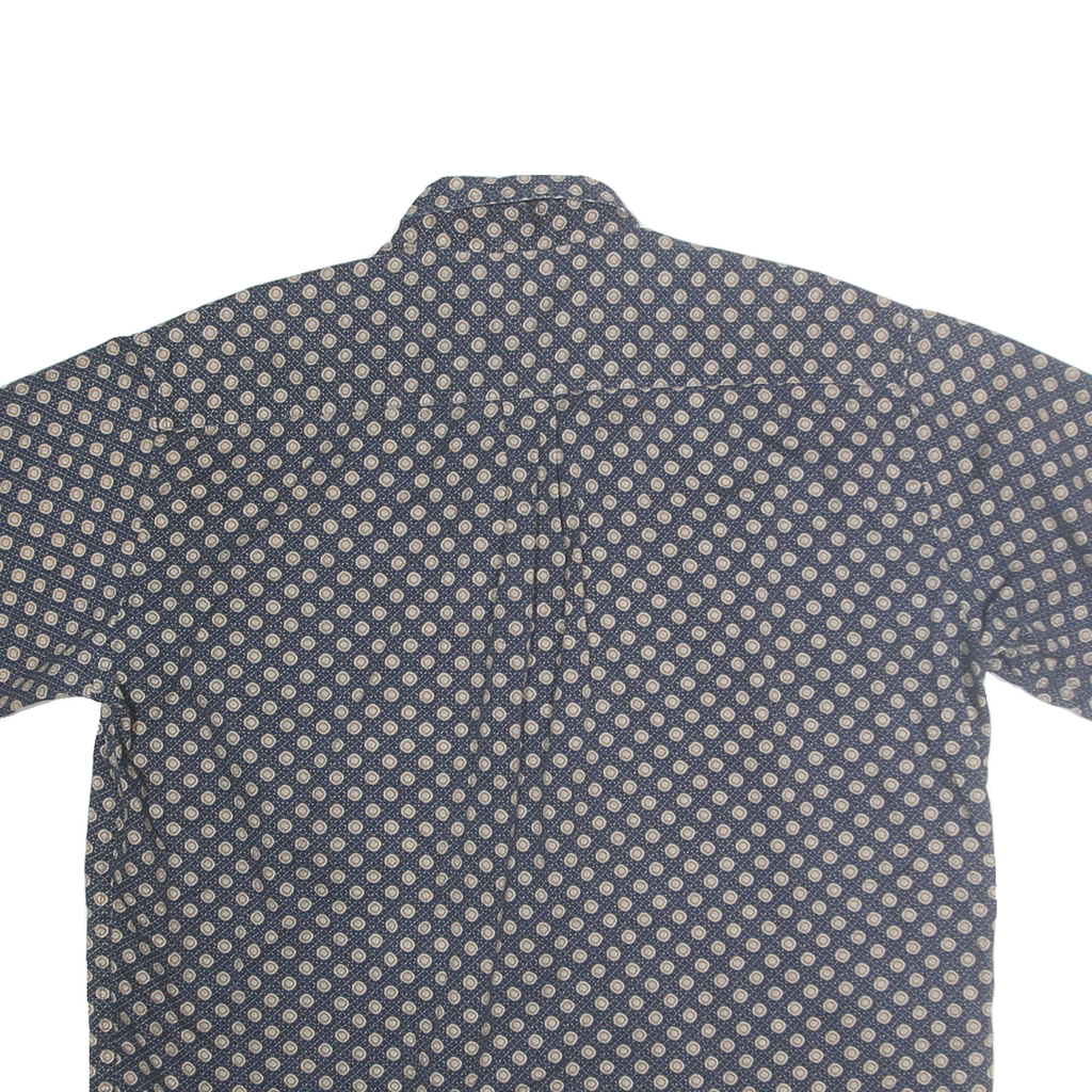 DOCKERS Mens Blue Shirt XL Cotton Casual Button-Down Printed Short Sleeve