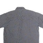 DOCKERS Mens Blue Shirt XL Cotton Casual Button-Down Printed Short Sleeve