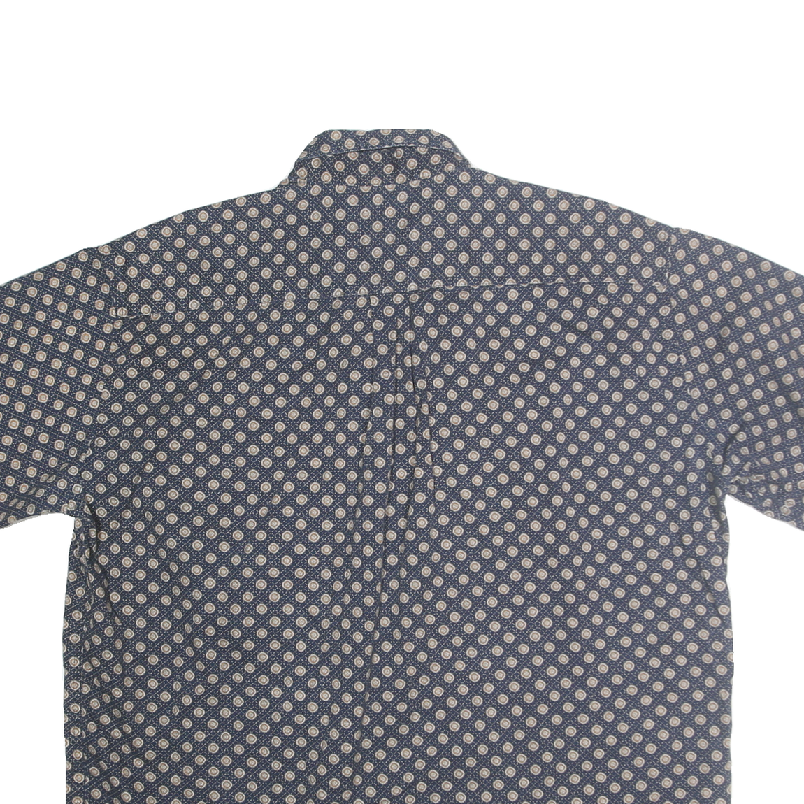 DOCKERS Mens Blue Shirt XL Cotton Casual Button-Down Printed Short Sleeve