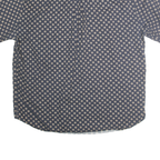 DOCKERS Mens Blue Shirt XL Cotton Casual Button-Down Printed Short Sleeve