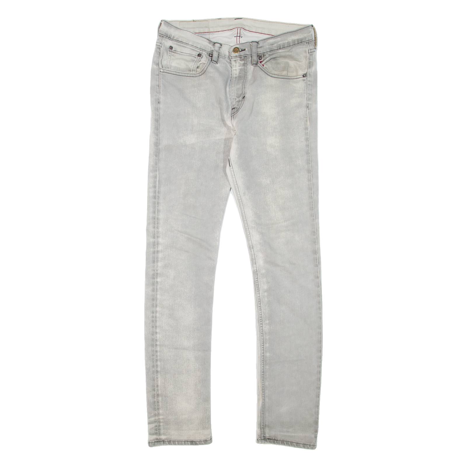 LEVI'S Mens Jeans Grey Slim Skinny Stone Wash W30 L32