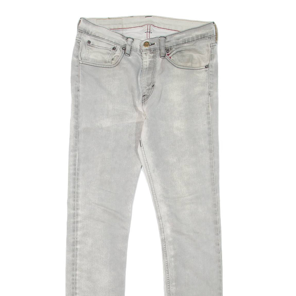 LEVI'S Mens Jeans Grey Slim Skinny Stone Wash W30 L32