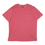 LEVI'S Mens Red T-Shirt XL Short Sleeve Crew Neck Pocket Casual Cotton Blend