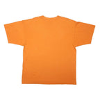 NIKE Mens Orange V-Neck T-Shirt XL Cotton Blend Casual Sportswear