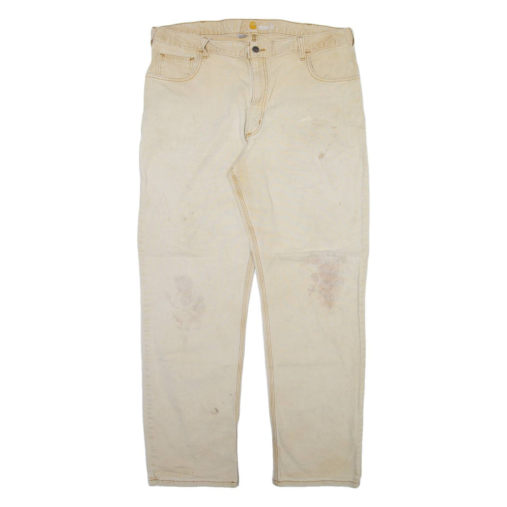 CARHARTT Mens Trousers Beige Relaxed Straight W40 L31