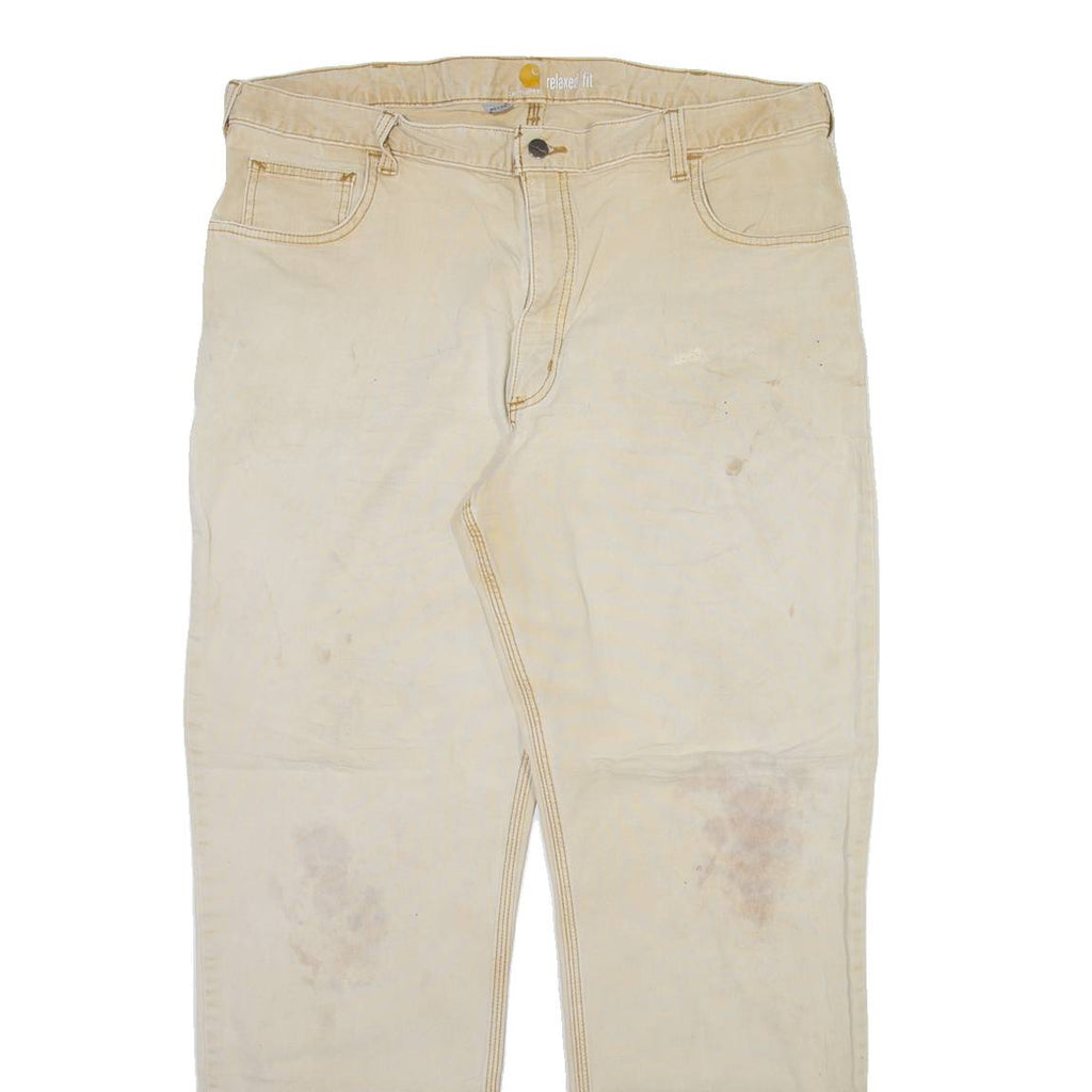 CARHARTT Mens Trousers Beige Relaxed Straight W40 L31
