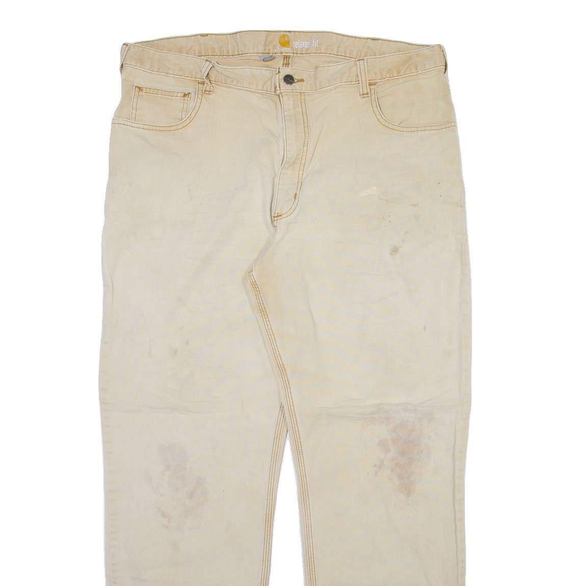 CARHARTT Mens Trousers Beige Relaxed Straight W40 L31