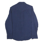 LEVI'S Mens Blue & Black Check Shirt M Long Sleeve Casual Cotton Classic