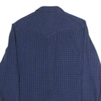 LEVI'S Mens Blue & Black Check Shirt M Long Sleeve Casual Cotton Classic