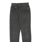 LEVI'S Womens Regular Black Denim Classic Fit Jeans W26 L30 Stylish Zip Closure