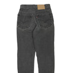 LEVI'S Womens Regular Black Denim Classic Fit Jeans W26 L30 Stylish Zip Closure