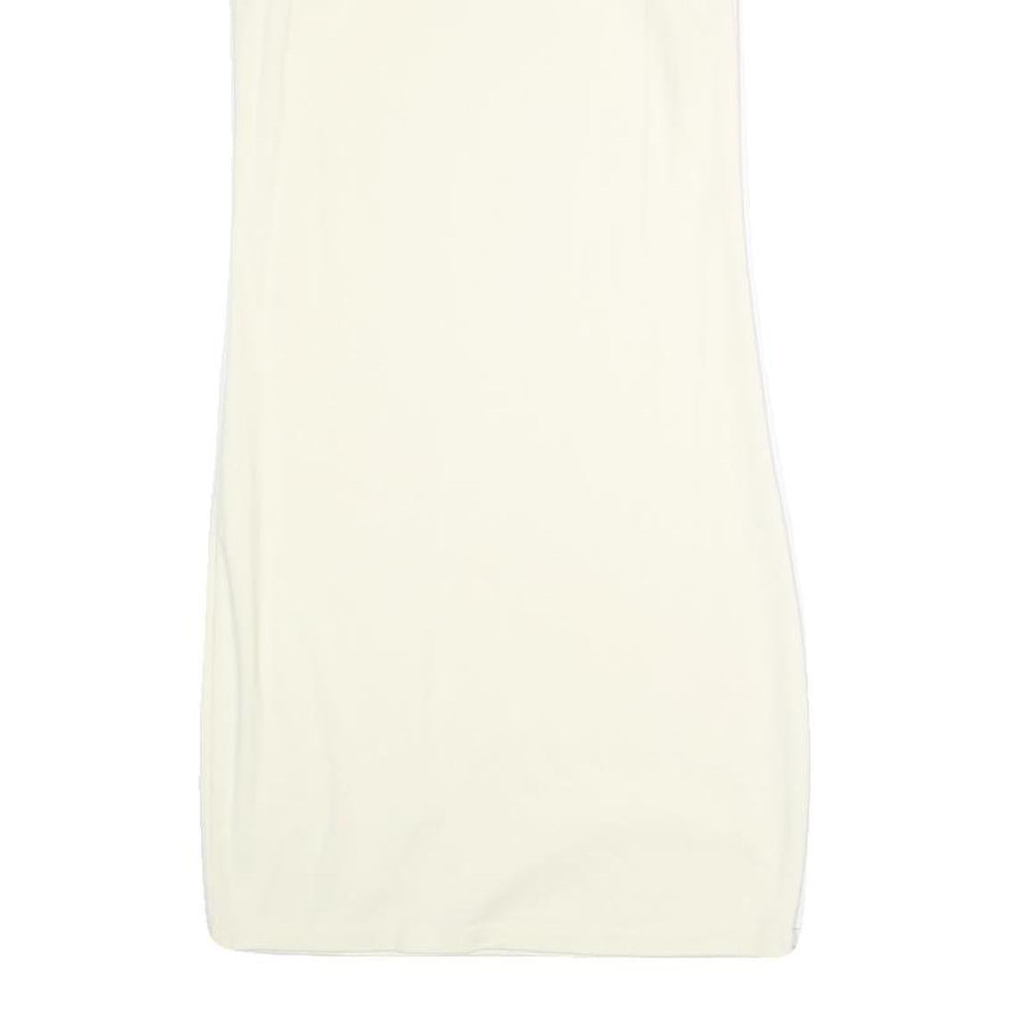 SANTA CRUZ Womens Cream Heart Logo Mini Dress Cotton Blend Strappy Sleeveless