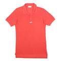 ADIDAS Mens Red Short Sleeve Plain Polo Shirt S Cotton Blend Casual Summer
