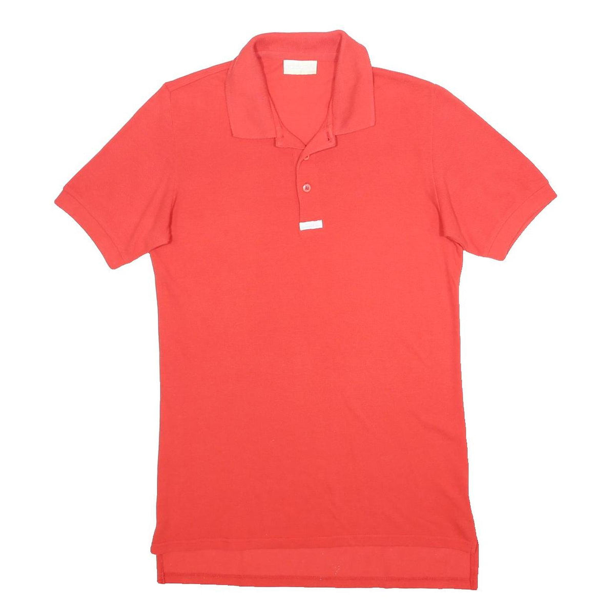 ADIDAS Mens Red Short Sleeve Plain Polo Shirt S Cotton Blend Casual Summer