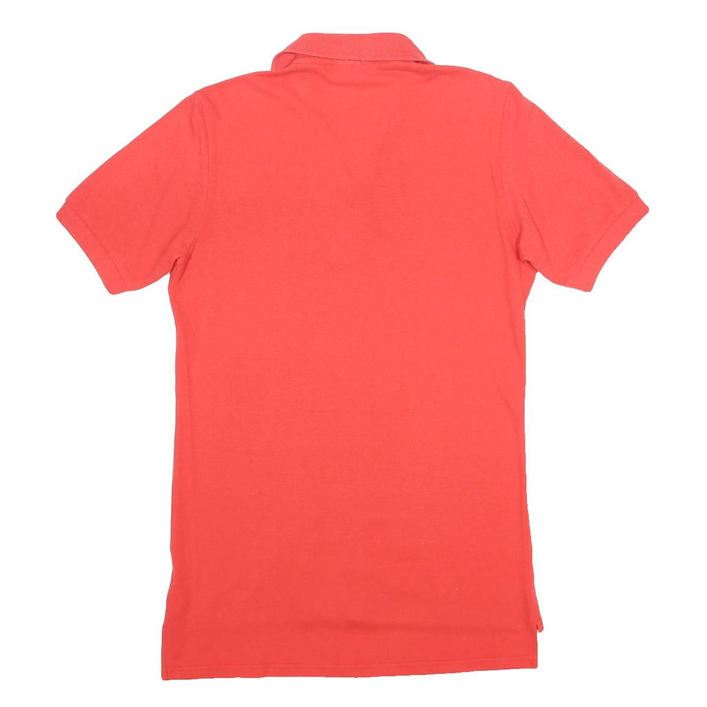 ADIDAS Mens Red Short Sleeve Plain Polo Shirt S Cotton Blend Casual Summer