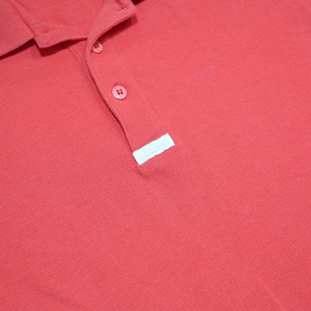 ADIDAS Mens Red Short Sleeve Plain Polo Shirt S Cotton Blend Casual Summer