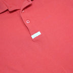 ADIDAS Mens Red Short Sleeve Plain Polo Shirt S Cotton Blend Casual Summer
