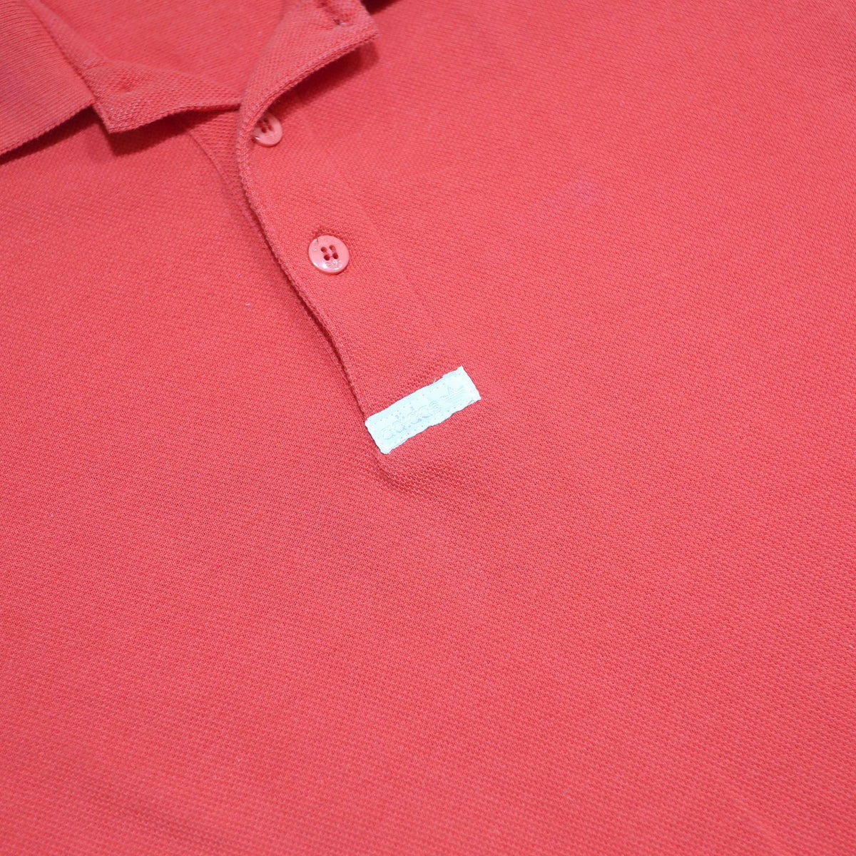 ADIDAS Mens Red Short Sleeve Plain Polo Shirt S Cotton Blend Casual Summer