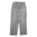 TB2 Mens Relaxed Grey Denim Jeans W32 L31 Casual Cotton Blend Zip Closure