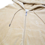 KARL KANI Womens Beige Zip Up Cropped Hoodie S Cotton Blend Casual