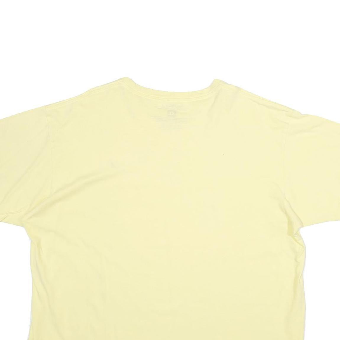 NAUTICA Mens Yellow Cotton T-Shirt XL Short Sleeve Crew Neck Classic Fit Casual