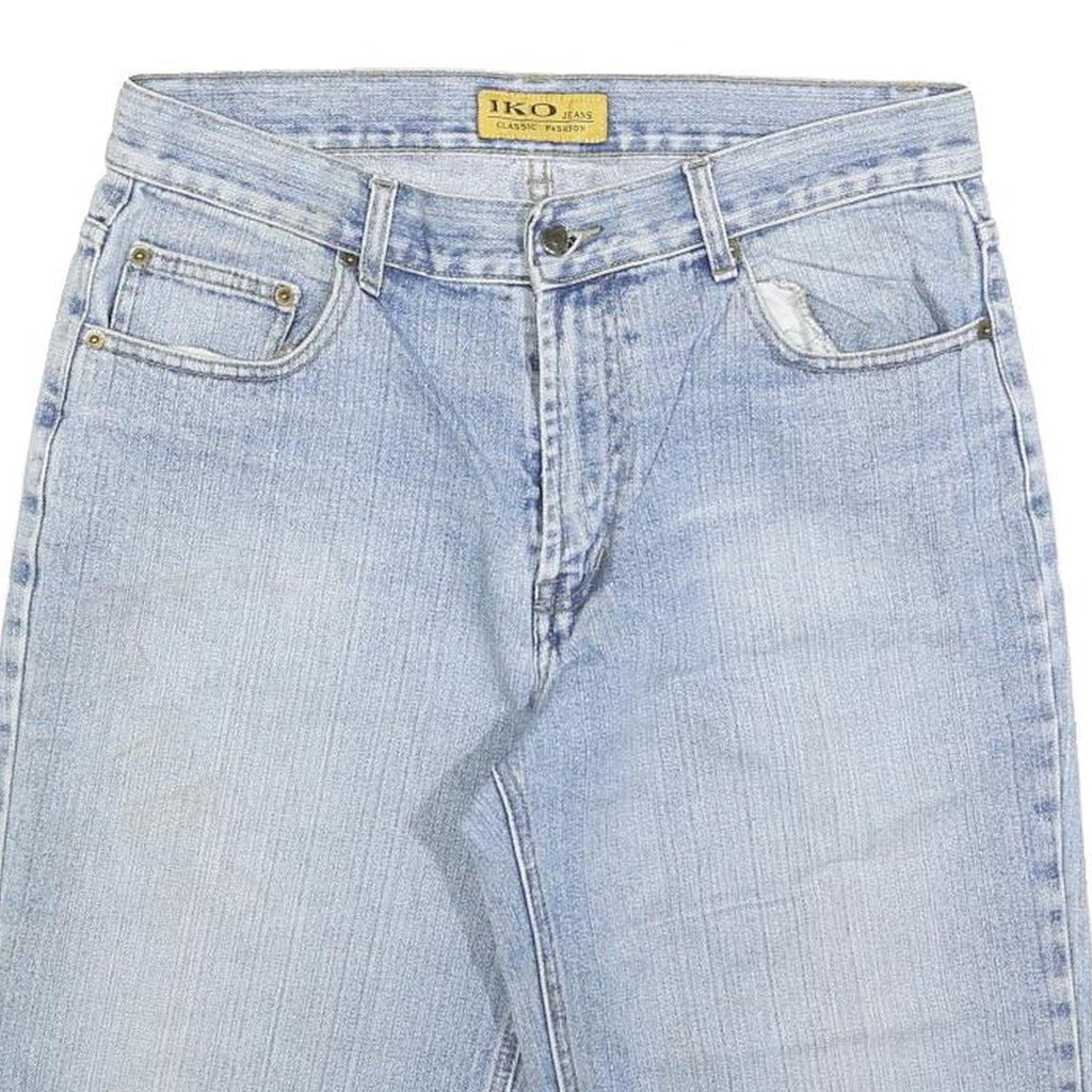 IKO Mens Denim Blue Casual Shorts M W32 Cotton Blend Classic Fashion