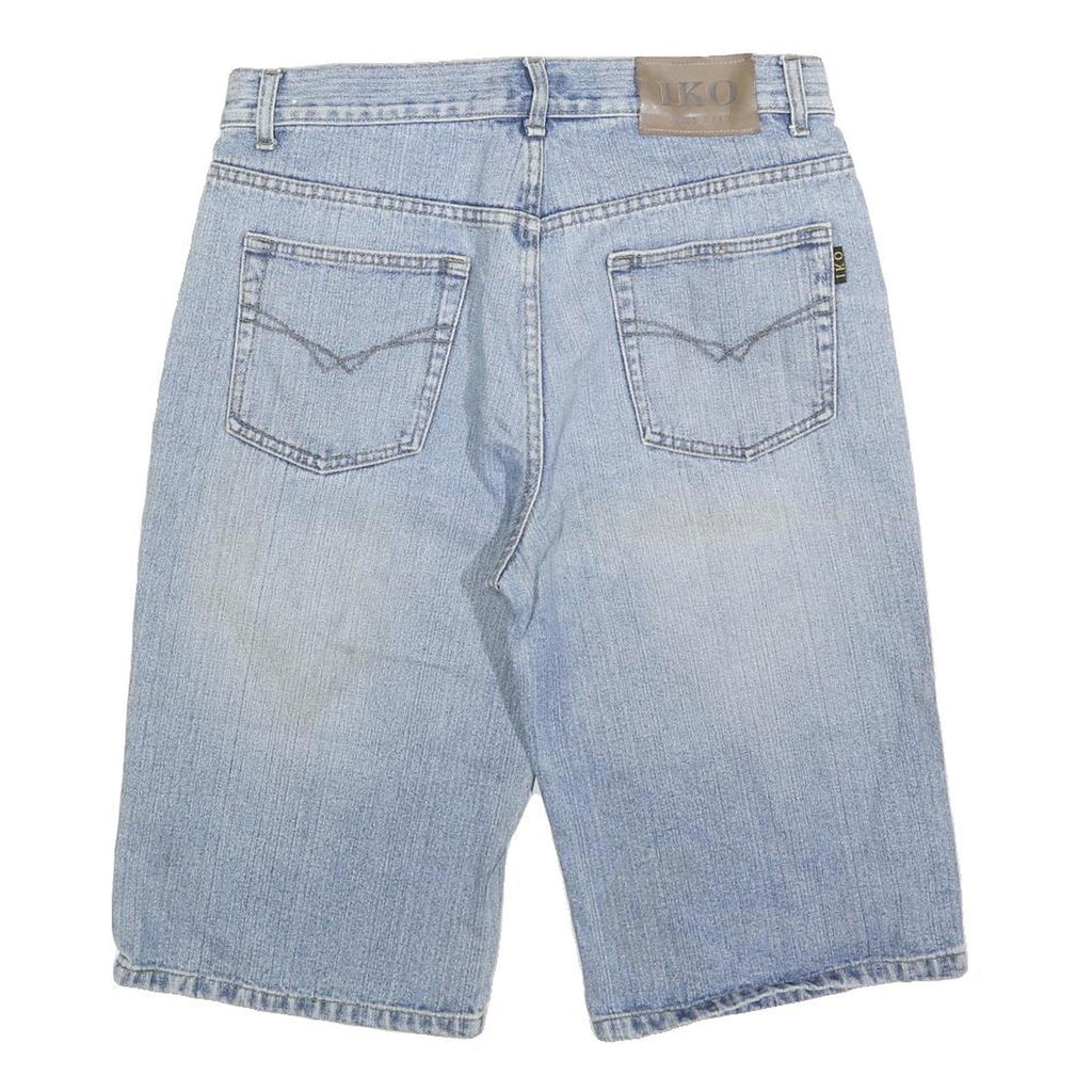 IKO Mens Denim Blue Casual Shorts M W32 Cotton Blend Classic Fashion