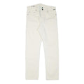 G-STAR Mens Jeans White Regular Straight Denim W32 L31 Button Cotton Blend