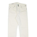 G-STAR Mens Jeans White Regular Straight Denim W32 L31 Button Cotton Blend