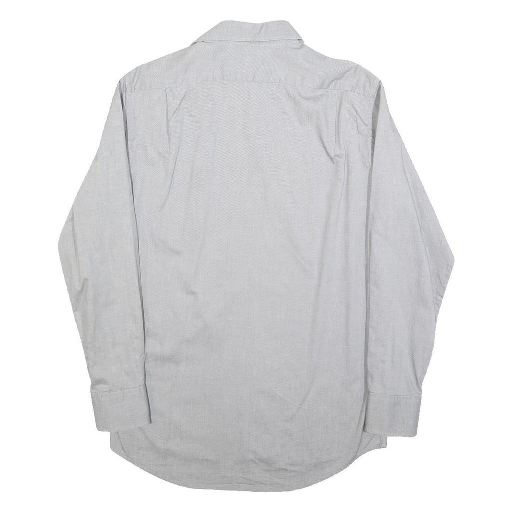 LACOSTE Mens White Cotton Blend Long Sleeve Shirt M Classic Casual Button Up