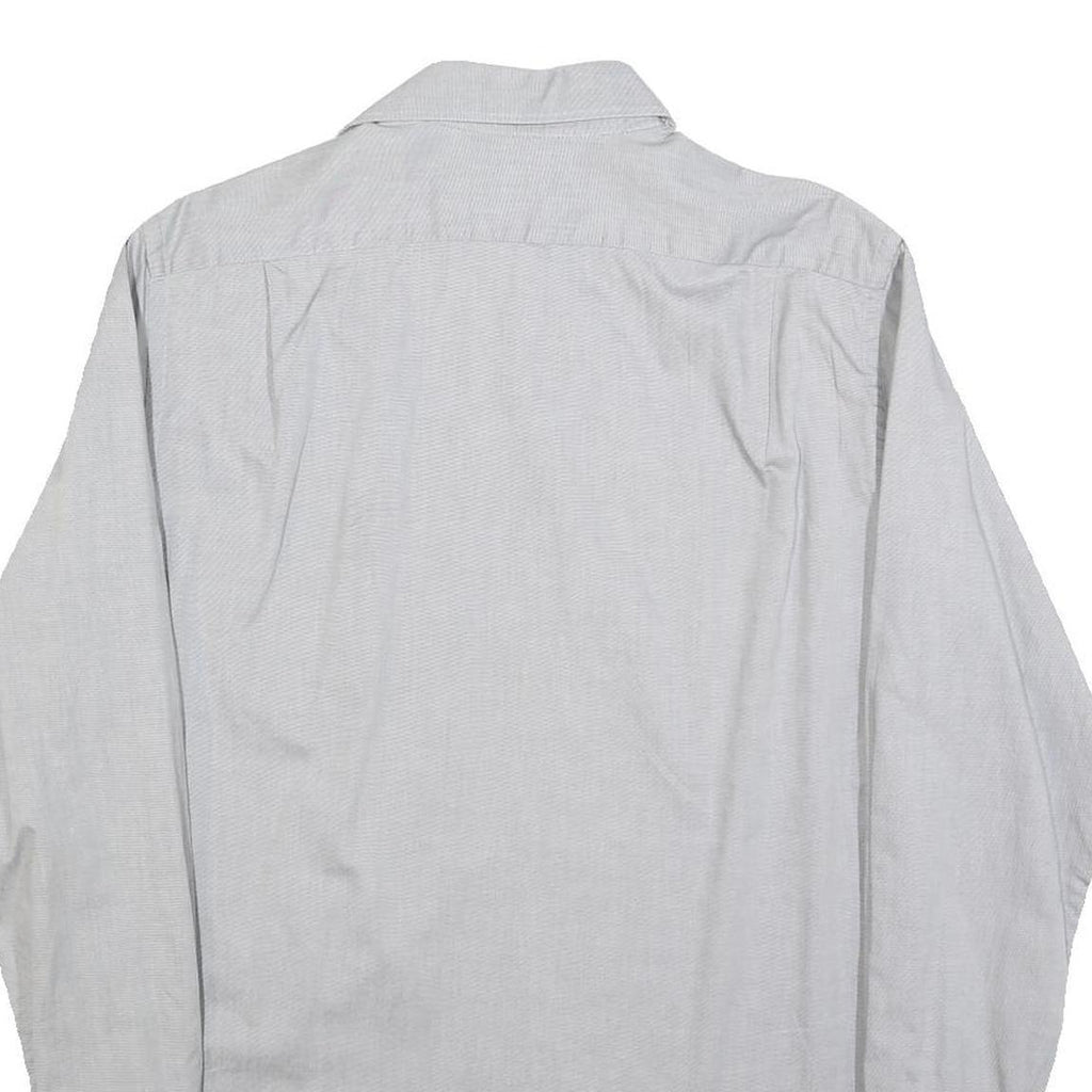 LACOSTE Mens White Cotton Blend Long Sleeve Shirt M Classic Casual Button Up