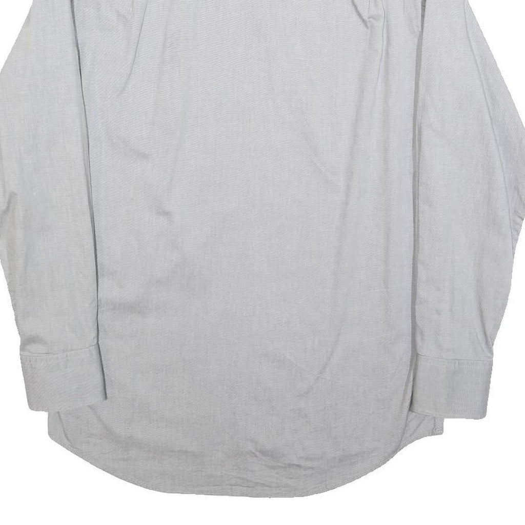 LACOSTE Mens White Cotton Blend Long Sleeve Shirt M Classic Casual Button Up