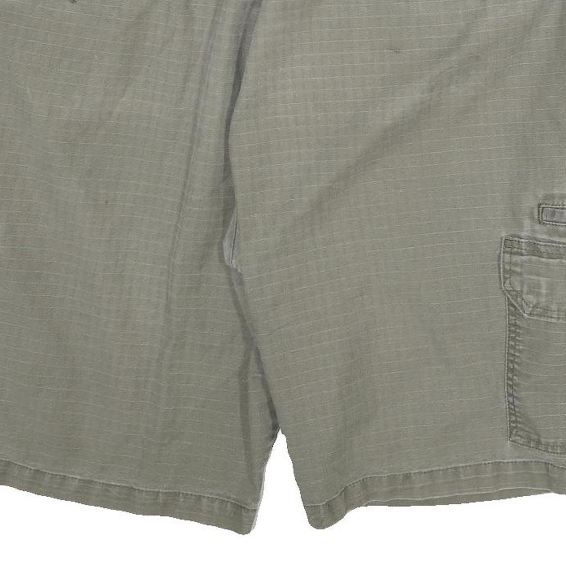 DICKIES Mens Shorts Green Casual Cargo Cotton Blend 2XL W36 Workwear Button