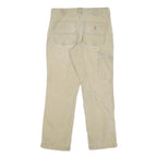 CARHARTT Mens Cotton Blend Beige Relaxed Straight Trousers W32 L30 Workwear