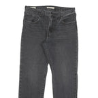 LEVI'S Womens Regular Fit Straight Black Denim W31 L29 Zip Cotton Blend Jeans