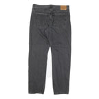 LEVI'S Womens Regular Fit Straight Black Denim W31 L29 Zip Cotton Blend Jeans