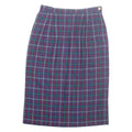 HABERDASHERY Womens Pencil Skirt Red Midi Wool Check M