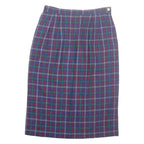 HABERDASHERY Womens Pencil Skirt Red Midi Wool Check M