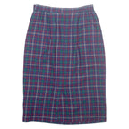 HABERDASHERY Womens Pencil Skirt Red Midi Wool Check M