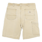 CARHARTT Mens Shorts Beige Casual Relaxed Fit XL W34 Durable Cotton Blend