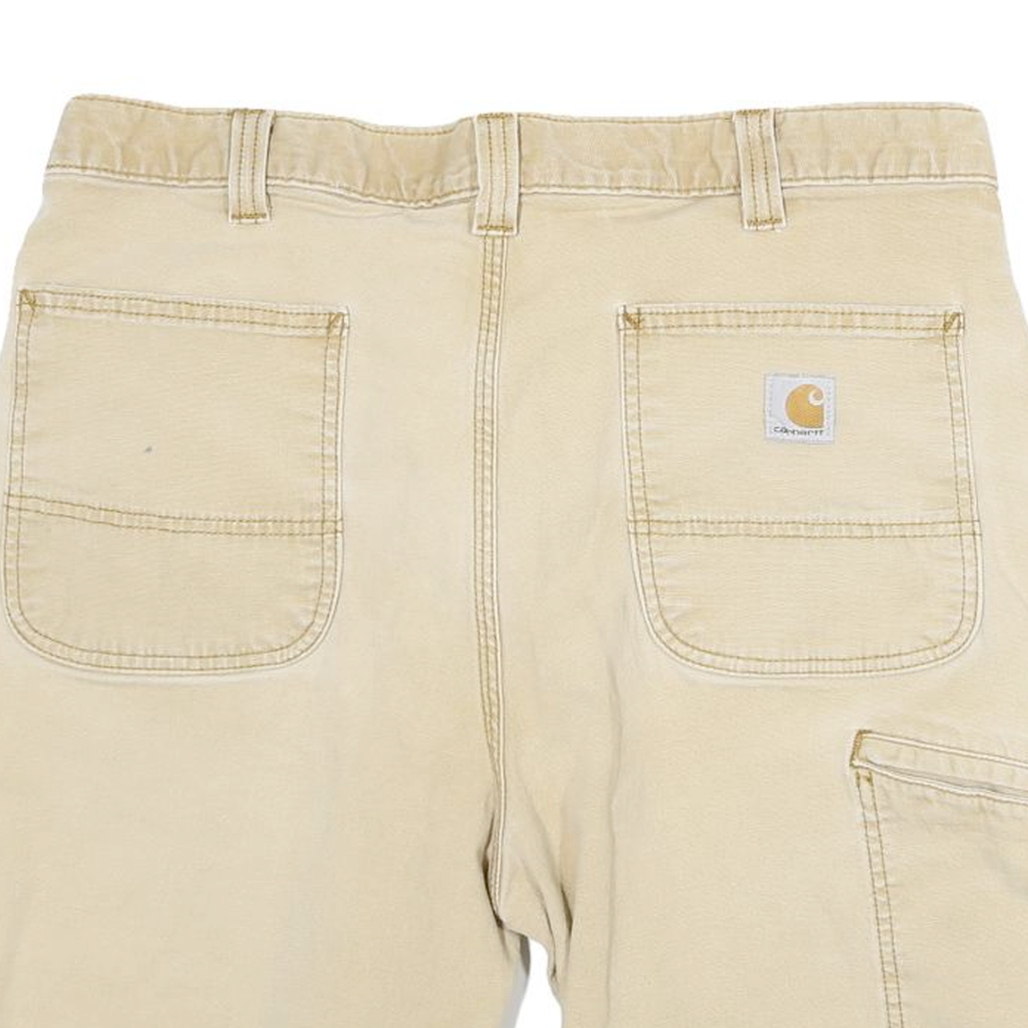 CARHARTT Mens Shorts Beige Casual Relaxed Fit XL W34 Durable Cotton Blend