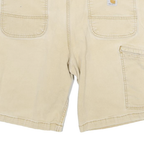 CARHARTT Mens Shorts Beige Casual Relaxed Fit XL W34 Durable Cotton Blend