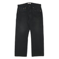 LEVI'S 501 Mens Jeans Black Regular Straight Denim Raw W32 L25 Button Closure