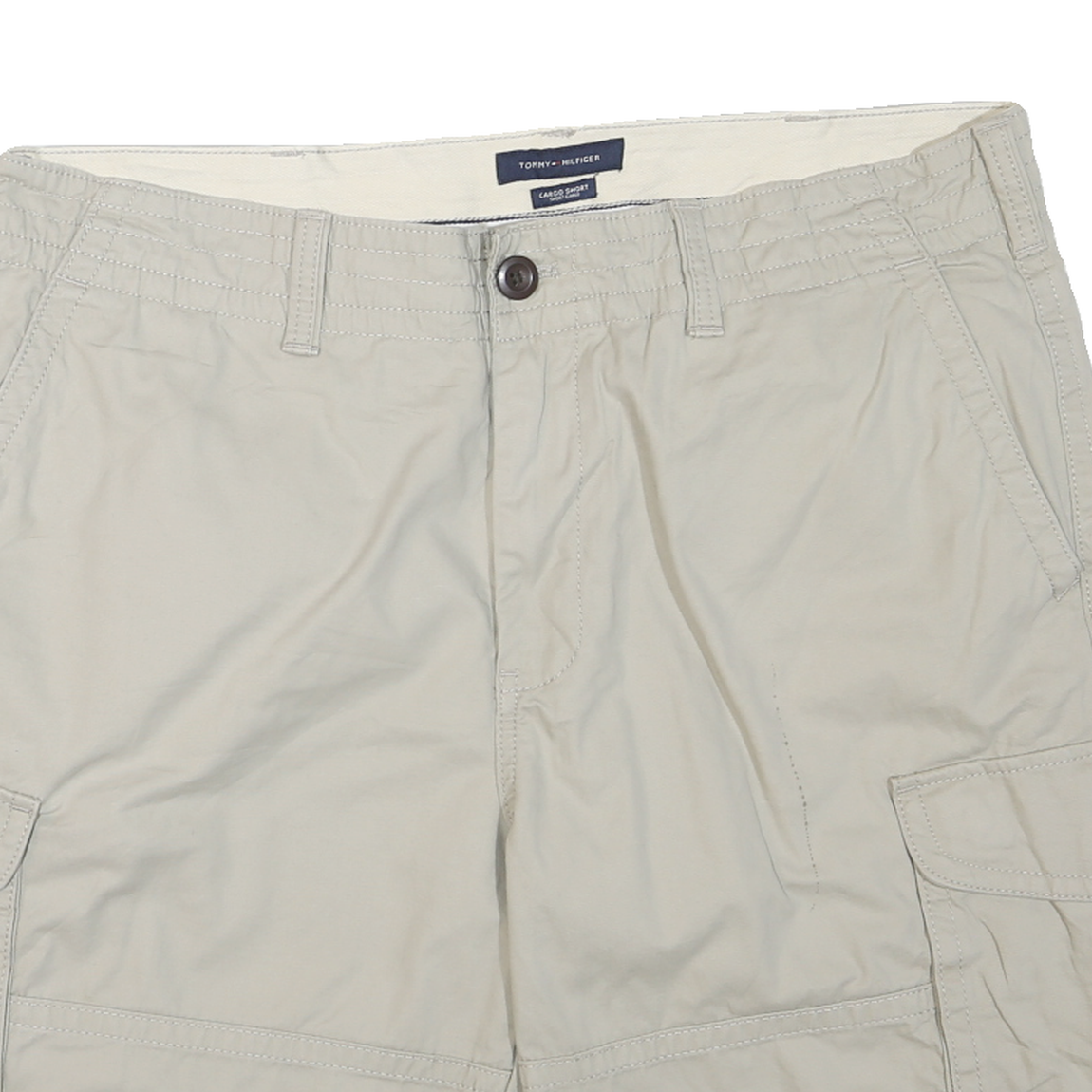 TOMMY HILFIGER Mens Shorts Beige Cargo 2XL W38 Cotton Blend Comfortable Casual