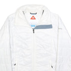 COLUMBIA Womens White Lightweight Jacket S Polyester Blend Plain Zip Closure