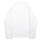 COLUMBIA Womens White Lightweight Jacket S Polyester Blend Plain Zip Closure