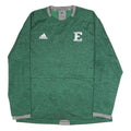 ADIDAS Mens Green Grey Baseball Jersey Long Sleeve Top L Polyester Blend Plain