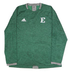 ADIDAS Mens Green Grey Baseball Jersey Long Sleeve Top L Polyester Blend Plain
