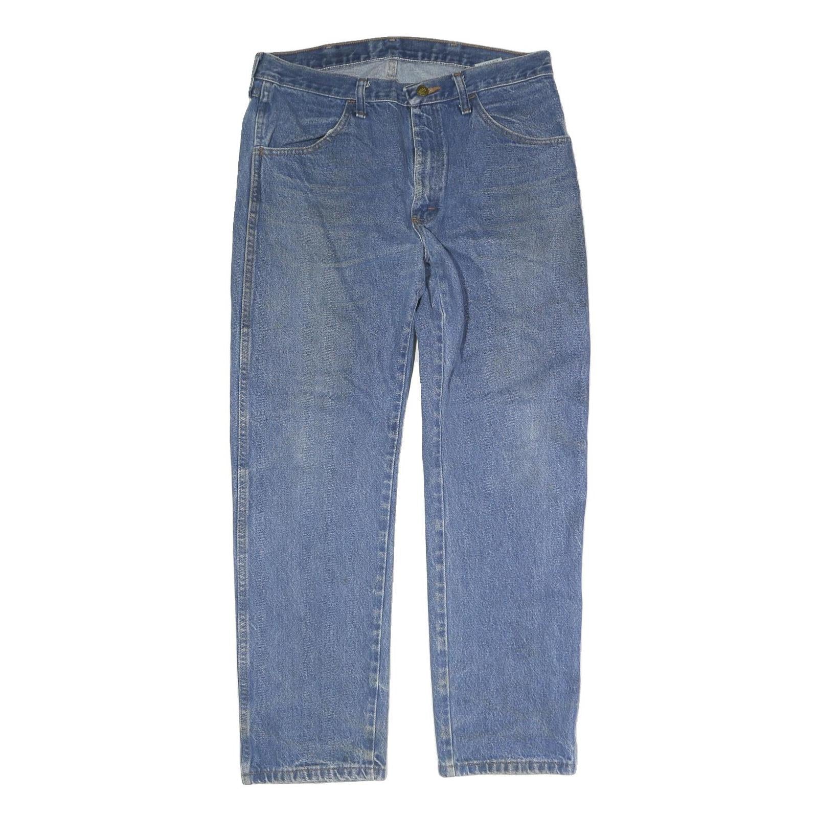 DICKIES Mens Jeans Blue Regular Straight Denim Medium W38 L29 Workwear